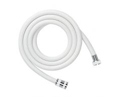 ZENZERO® - TUBO DOCCIA in gomma - Attacco F/F con guarnizioni - Lunghezza 2 metri - 1 Pezzo - Colore: (Bianco)