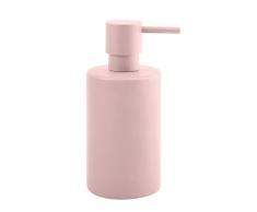 Spirella Dispenser di sapone a tubo, con pompa in acciaio inox, dispenser per sapone liquido, porcellana, 300 ml, colore rosa opaco