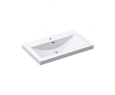 Mai & Mai Lavabo Incasso, Lavabo Sottopiano Lavandino Bagno da Marmo fuso 76,5x48x13cm Colossum01