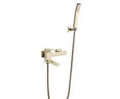 Rubinetto Vasca Bagno A Muro Rubinetto Oro Spazzolato Vasca In Ottone Doccia Rubinetto Caldo E Freddo Rubinetto Vasca A Parete