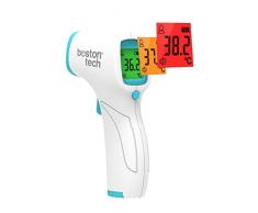 Termometro medico digitale a infrarossi senza contatto per persone e superfici Memoria di lettura precisa di 20 misurazioni Allarme febbre 3 colori Per bambini e adulti Include batterie Modello ME108