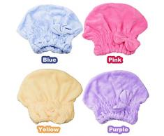 Cappello Capelli Secchi, INTVN Dry Hair Cap Cuffia da doccia da donna carina bowknot del ultra assorbente doccia bagno cap spa, 4 Pezzi