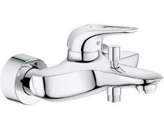 Grohe 33591003 Miscelatore Monocomando per Vasca-Doccia Eurostyle New Leva Aperta, Cromo