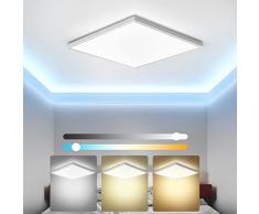 OTREN Plafoniera LED Soffitto Dimmerabile, 36W Lampadario Bagno con Telecomando, IP44 Impermeabile Luce Soffitto per Camera da Letto Soggiorno Corridoio Ufficio, 3000K-6500K, 30CM