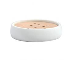 Spirella Portasapone decorativo Sven Dimensioni: 11,6 x 11,6 x 2,4 cm, in legno bianco