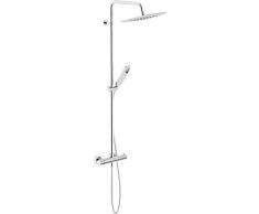 Nobili rubinetterie VV103030/31CR Colonna Doccia Termostatica con Soffione a Snodo, Cromato, 245 x 245 mm