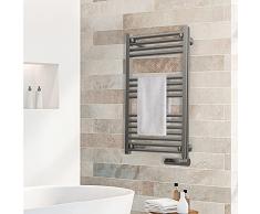 Cecotec ReadyWarm 9100 Smart Towel Grigio- Portasciugamani Elettrico da 500 W, Schermo LED, Controllo Touch, Timer, 3 modalità di Funzionamento, Uso Ideale per bagni, 2 sistemi di Sicurezza