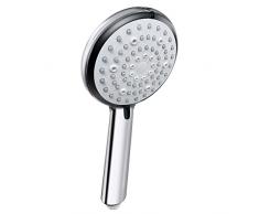 Soffione Doccia, Doccino per Doccia Manuale a Risparmio Dacqua, 6 Modalità di Spruzzo, Doccetta con Ugello in Silicone Autopulente Facile da Installare e Pulire,Telefono Doccia in ABS + Acciaio