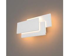 K-Bright Illuminazione da parete a LED, 12W, IP20 Illuminazione impermeabile in alluminio Illuminazione da bagno, 10.2x4.9x2.2inches, Lampada di design moderna, bianco caldo, bianco