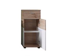 trendteam, Armadietto da bagno Campus in simil rovere, Bianco (Weiß)