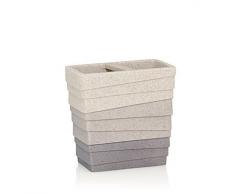 kela Valura Poly Porta spazzolini da Denti, in plastica, Colore: Beige/Marrone