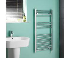 Hudson Reed - Radiatore Termosifone Scaldasalviette Elettrico Verticale in Acciaio Cromato - 1000mm x 500mm - Elemento Riscaldante 150W - Proiezione 75mm - Termoarredo Per Bagno Cucina - Modello Moderno