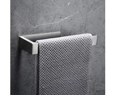 CCKOLE Portasciugamani senza foratura, in acciaio inox 304, anello per asciugamani autoadesivo, per bagno (argento spazzolato, senza fori)