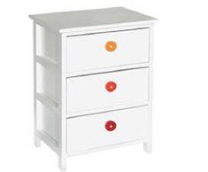 King Home C656733 Cassettiera 3 Cassetti Legno, 40X29X58H