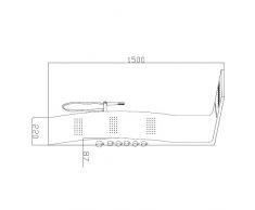 Hudson Reed AS342 - Pannello Colonna Doccia Idromassaggio Completo con Miscelatore Termostatico, Soffione Fisso, Docetta e 3 Spa Getti - Acciaio Inox Satinato - Dispositivo Antiscottatura - Modello Surface