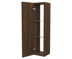 Colonne Arredo Bagno, Soggiorno, Camera Dimensioni 100x25x25 cm Apertura Push pull - Doppio verso apertura anta - Design 100% made in Italy (Wengè, Apertura anta da destra verso sinistra)
