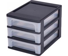 Iris 130013,0 A-4 tavolo cassetti, cassettiera con 3 cassetti, cassetti con 3 cassetti container, cassetti element senza ruote, scatola da ufficio, OCH-2030