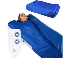 Infrasauna coperta sauna a infrarossi 180*220cm, 2 Zone di controllo remoto, Portatile SPA a casa, Infra red Terapia, Corpo Detox Fitness Caldo Anti invecchiamento