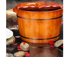 Wangzhefengfan Pediluvio di Quercia Rossa Pedilufo del Piede Riflessologia del Massaggio Perle Vasca d'Acqua riscaldata Vasca da Bagno Massaggio Plantare Spa Sauna Regalo per i Genitori
