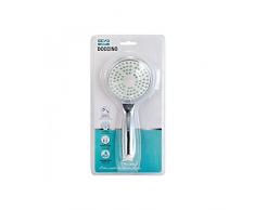 GIRM® - HX807464 Doccino multigetto rotondo massaggiante in Acciaio - Doccino color argento con erogazione regolabile - Per box doccia, cabine doccia, bagno, docce in giardino, piscine, palestre, etc