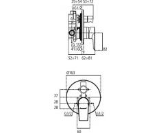 Ideal Standard - Ceramix, Miscelatore monocomando ad incasso per vasca o doccia con deviatore, Cromato