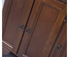 Bagno Italia Mobile Arredo Bagno Portofino cm105 arte povera con lavabo in ceramica e specchio Mobili I