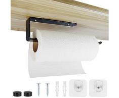 B Finitura Opaca Alluminio N//C Portarotolo da Parete Cucina Autoadesivo Porta Rotoli Cucina Porta Rotolo Cucina Montaggio a Parete Porta Scottex Cucina Senza Forature