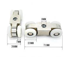Vano doccia in acciaio INOX appeso rotonda porta scorrevole puleggia bagno in vetro da appendere Wheel Parts