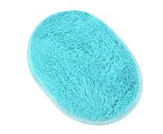 30 * 50 cm Antiscivolo Bagno Pavimento Door Mat Fluffy Shag Area Tappeto Home Camera da bagno Bagno Pavimento Door Mat Rawdah (blu)