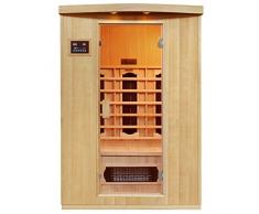 ArtSauna, cabina a infrarossi Visby con radiatore in ceramica e legno di tsuga, sauna a infrarossi per 2 persone