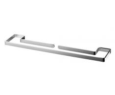 Bisk 56 x 11.2 x 2 cm Natura Porta asciugamani a barra doppia, cromo