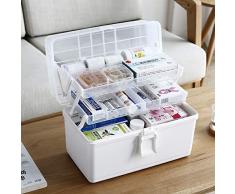 ZUJI Armadietto Medicinali 3-Strato Scatola per Medicinali Portatile Medica Cassetta di Pronto Pillola Stoccaggio Astuccio