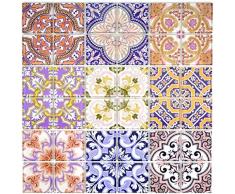 Piastrelle a mosaico, retro vintage, traslucide, multicolore, per parete, bagno, doccia, cucina, cucina, cucina, cucina, rivestimento, per vasca da bagno, vasca da bagno