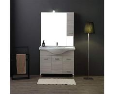 Kiamami Valentina MOBILE BAGNO A TERRA 105 CM CON ANTE LAVABO E SPECCHIO | RIMINI