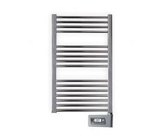 farho Scaldasalviette Elettrico Nova Little Cromato ·· Scalda-Asciugamani con termostato Digitale · Termoarredo Elettrico Bagno · 400 Watts · Misure 800 x 500 mm