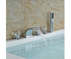 maifeini 3 manici moderno vetro vasca idromassaggio con Rubinetteria Rubinetto di 5 fori generalizada