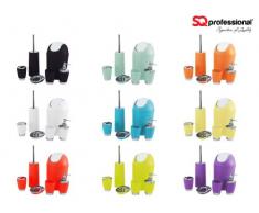 SQ - Set professionale di accessori per il bagno, bianco, 6 pezzi