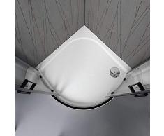 BOX DOCCIA SEMICIRCOLARE CRISTALLO TRASPARENTE E PROFILO NERO OPACO | CITY