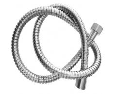 1.0-Meter Acciaio Hi Flow Doppio Interblocco In Acciaio Placcato Doccia Tubo Flessibile Sostituzione Doccia Tubo (1,00 M)