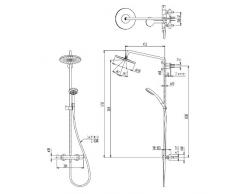 Hansgrohe Raindance Select S 240 Tubo doccia, Chrome