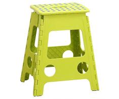 Macallen Sgabello Pieghevole in Plastica Sgabello Pieghevole per Cucina Sgabello Poggiapiedi Ampio Bagno Sgabelli per Adulti Altezza 45 cm Verde
