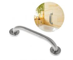JOYKK 20 Centimetri in Acciaio Inox Bagno Doccia Sostegno Muro Maniglia Barra di Sicurezza Maniglia Asciugamani Rail - Argento