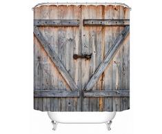 DAFENP Tende da Doccia Impermeabile Anti-Muffa Resistente Tessuto 180 x 180 cm 8 Anelli per Tende Doccia per Vasca da Bagno (style10-2)