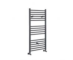 Hudson Reed Loa Scaldasalviette Moderno di Design Verticale ad Acqua - Termoarredo Bagno Contemporaneo a Scaletta - Acciaio Antracite - 686W - 1200 x 500mm