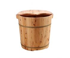 Bar Stools Pediluvio Foot Tub con Coperchio, Piede Bacino di Legno idromassaggio Benna for Il pediluvio, Massaggi, Spa, Sauna, Famiglia agopuntura Legno Point Massage Foot Tub