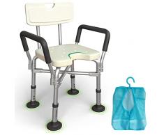 DUMALD Sedia per Doccia Anziani - Sgabello Doccia Anziani - Sgabello per Doccia Anziani Rinforzato - Sedile per Doccia Disabili - Sedia da doccia (SEDIA)
