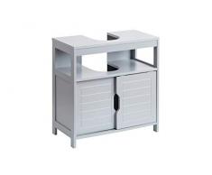 Aspect, armadietto sottolavabo da Bagno con Anta Scorrevole, Grigio, 60 x 30 x 60 cm
