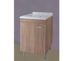 Yellowshop. - Prime Mobile Lavatoio Lavapanni Lavanderia e Bagno in Legno Anta Ante Mobile Mobiletto Pilozza Lavabo Armadio Varie Misure Cm 45x50, 50x50, 60x50 E 60x60 Altezza 91 (45 x 50 Cm)