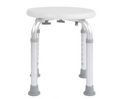 Uxsiya Sgabello Rotondo per Doccia Sgabello per Doccia da Bagno Antiscivolo Sedile di Protezione Regolabile per Bagno per Doccia per Anziani