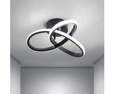 Goeco Plafoniera LED Soffitto Moderna, Lampadario LED Soffitto 22W 2500LM, Lampada da Soffitto per Bagno Corridoi Balconi Vani Scale, 6500K Luce Bianca Fredda, Diametro 26cm